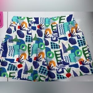 Colorful Abstract Print Shorts Size Medium